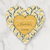 Beautiful Tulip Flower Adult Birthday フェイバータグ (裏面)