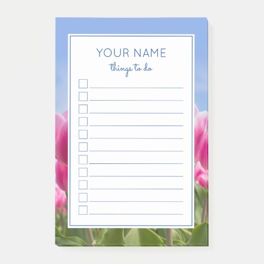 BEAUTIFUL TULIPS TO DO LIST POST-IT NOTES ポストイット (正面)