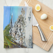 Beautiful Turquoise Tropical Beach  キッチンタオル (四つ折り)