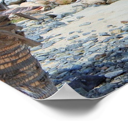 Beautiful Turquoise Tropical Beach ポスター (角)