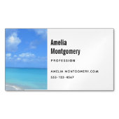 Beautiful Turquoise Tropical Beach マグネット名刺 (正面)