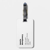 Beautiful Turquoise Tropical Beach ラゲッジタグ (裏面縦)