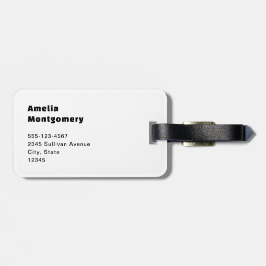 Beautiful Turquoise Tropical Beach ラゲッジタグ (裏面横)