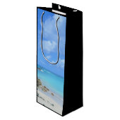 Beautiful Turquoise Tropical Beach  ワインギフトバッグ (正面アングル)