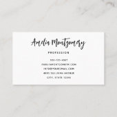 Beautiful Turquoise Tropical Beach  名刺 (裏面)