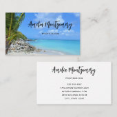 Beautiful Turquoise Tropical Beach  名刺 (正面/裏面)