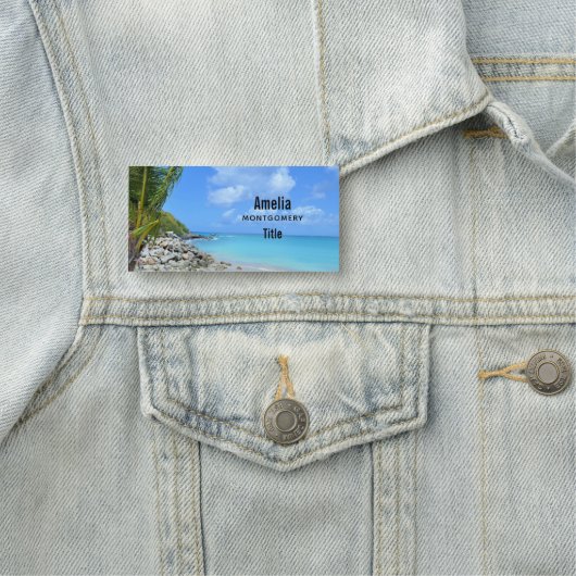 Beautiful Turquoise Tropical Beach 名札 (インサイチュ)