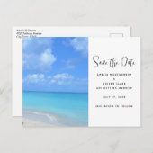 Beautiful Turquoise Tropical Beach 案内ポストカード (正面/裏面)