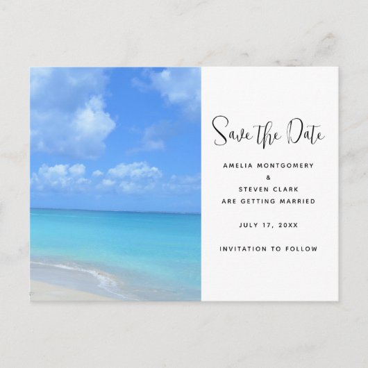 Beautiful Turquoise Tropical Beach 案内ポストカード (正面)