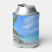 Beautiful Turquoise Tropical Beach 缶クーラー (缶正面)