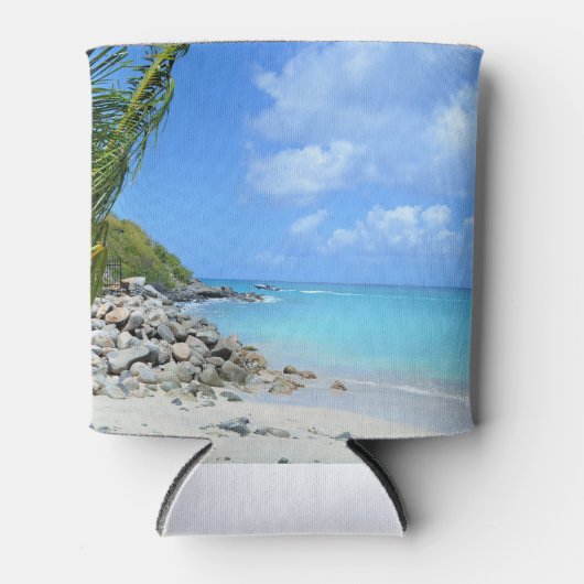 Beautiful Turquoise Tropical Beach 缶クーラー (正面)