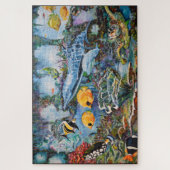 Beautiful Underwater Ocean Fish Sea Turtles Scene ジグソーパズル (縦)