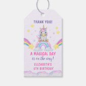 Beautiful Unicorn Birthday Girl ギフトタグ (正面)