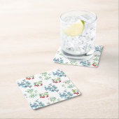 Beautiful unique 4th of July Paper Coasters スクエアペーパーコースター (インサイチュ)