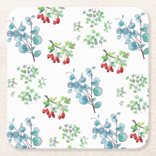 Beautiful unique 4th of July Paper Coasters スクエアペーパーコースター (正面)