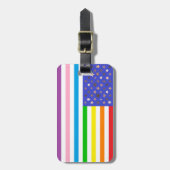 Beautiful USA Flag ラゲッジタグ (正面縦)