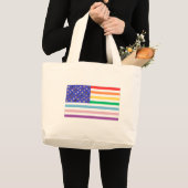 Beautiful USA FLag  Large Tote Bag ラージトートバッグ (正面(商品))