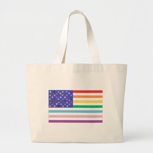 Beautiful USA FLag  Large Tote Bag ラージトートバッグ (正面)