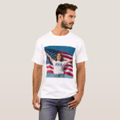 Beautiful USA Shirt with Personalized Art Design  Tシャツ (正面フル)