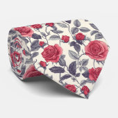 Beautiful Valentine Gifts For Men Rose Floral ネクタイ (ロール)
