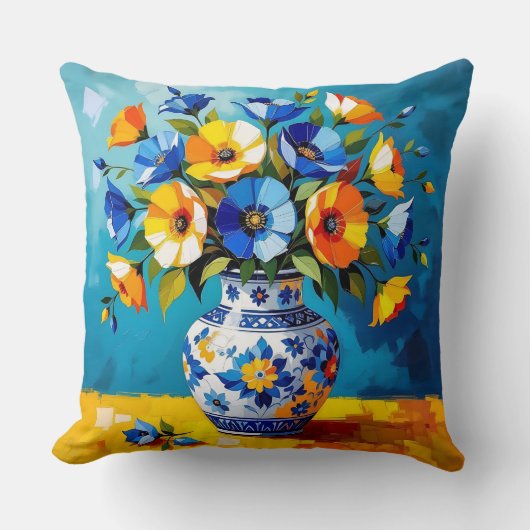 Beautiful Vase of Flowers  クッション (正面)