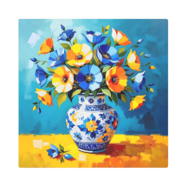 Beautiful Vase of Flowers  メタルプリント