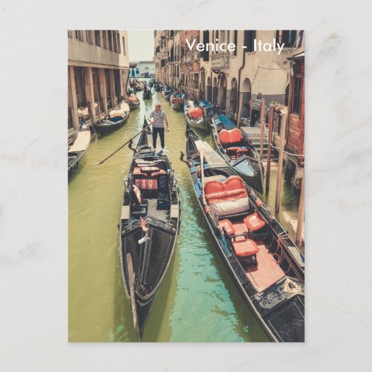 Beautiful Venice with Gondola Scene ポストカード (正面)