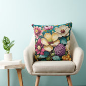 Beautiful Vibrant Flower Art  クッション (椅子)