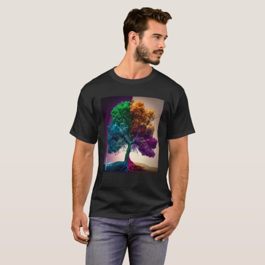 Beautiful Vibrant Tree Nature s Beauty  7 Tシャツ (正面フル)