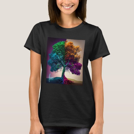 Beautiful Vibrant Tree Nature s Beauty  7 Tシャツ (正面)