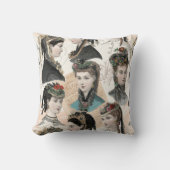 Beautiful Victorian Women Vintage Collage クッション (正面)