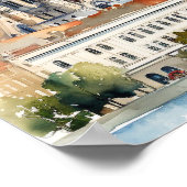 Beautiful Vienna Austria City View Painting ポスター (角)