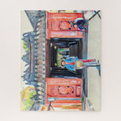 Beautiful Vietnam Asia Japanese Bridge Artwork ジグソーパズル (縦)