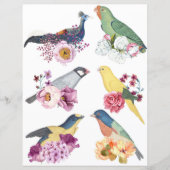 Beautiful vintage birds with flowers scrapbooking (正面)