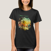 Beautiful Vintage Island Sunset  1 Tシャツ (正面)