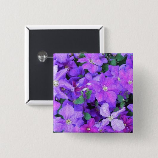 Beautiful Violet Clematis 缶バッジ (正面&裏面)