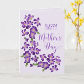 Beautiful Violetsフローラ母の日写真 カード (黄色い花)