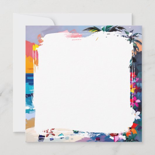 Beautiful Walk on the Beach ノートカード (裏面)