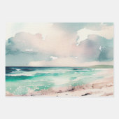 Beautiful Waterカラー海ビュー ラッピングペーパーシート (正面3)