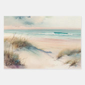 Beautiful Waterカラー海ビュー ラッピングペーパーシート (正面3)