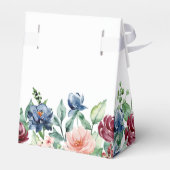 Beautiful Waterカラー結婚フローラパーソナライズされた フェイバーボックス (裏面サイド)