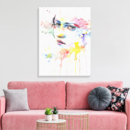 Beautiful Water 絵画 color of a Women on キャンバスプリント