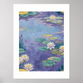 Beautiful Water Lilies Monet Art ポスター (正面)