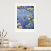 Beautiful Water Lilies Monet Art ポスター (キッチン)