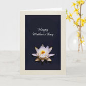 Beautiful Water Lily personalized Mother's Day カード (黄色い花)
