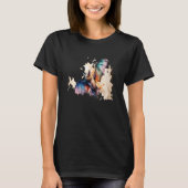 Beautiful Watercolor Bat Portrait Tシャツ (正面)