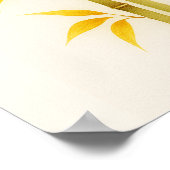 BEAUTIFUL WATERCOLOR BOTANICAL GOLD BAMBOO ART ポスター (角)