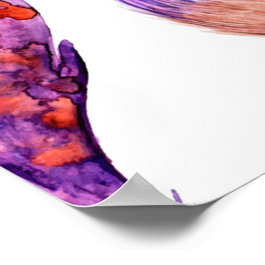 Beautiful Watercolor Feather Collection ポスター (角)