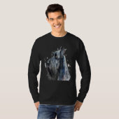 Beautiful Watercolor Giant Schnauzer Portrait Tシャツ (正面フル)