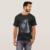 Beautiful Watercolor Giant Schnauzer Portrait Tシャツ (正面フル)